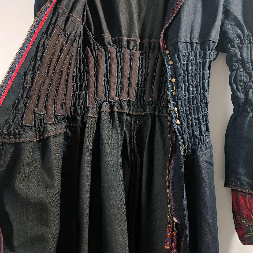 レア 90s 00s マリテフランソワジルボー ワンピース インディゴ チェック