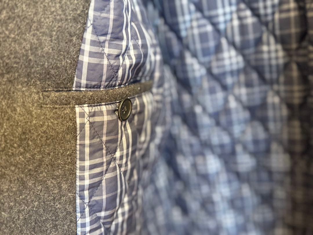 【新品・未使用】CHAPS ダッフルコート ウール混紡　ダークグレー フード付き