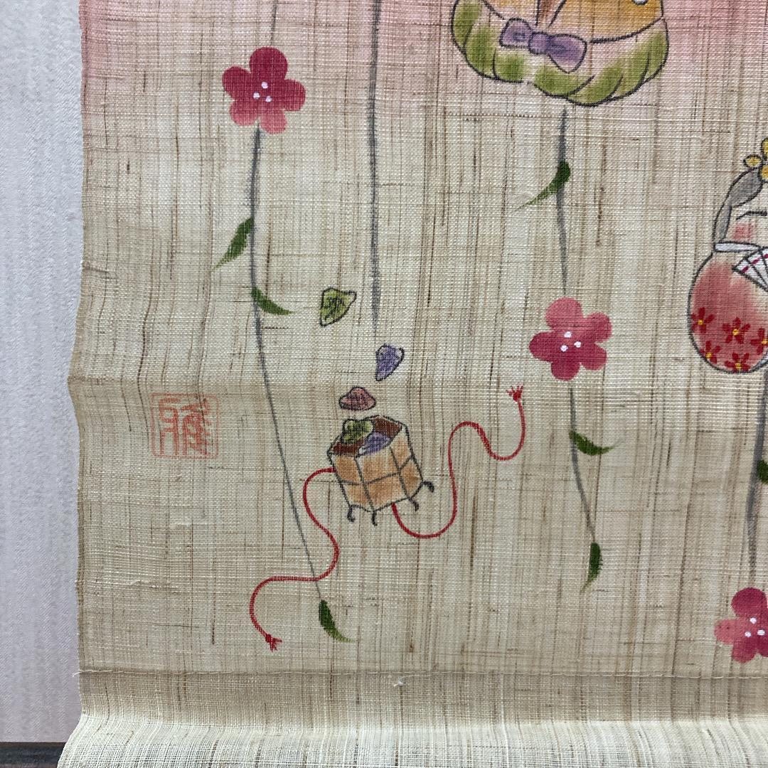 A7-S40 格安！　可愛い　麻タペストリー　ひな人形　インテリア雑貨