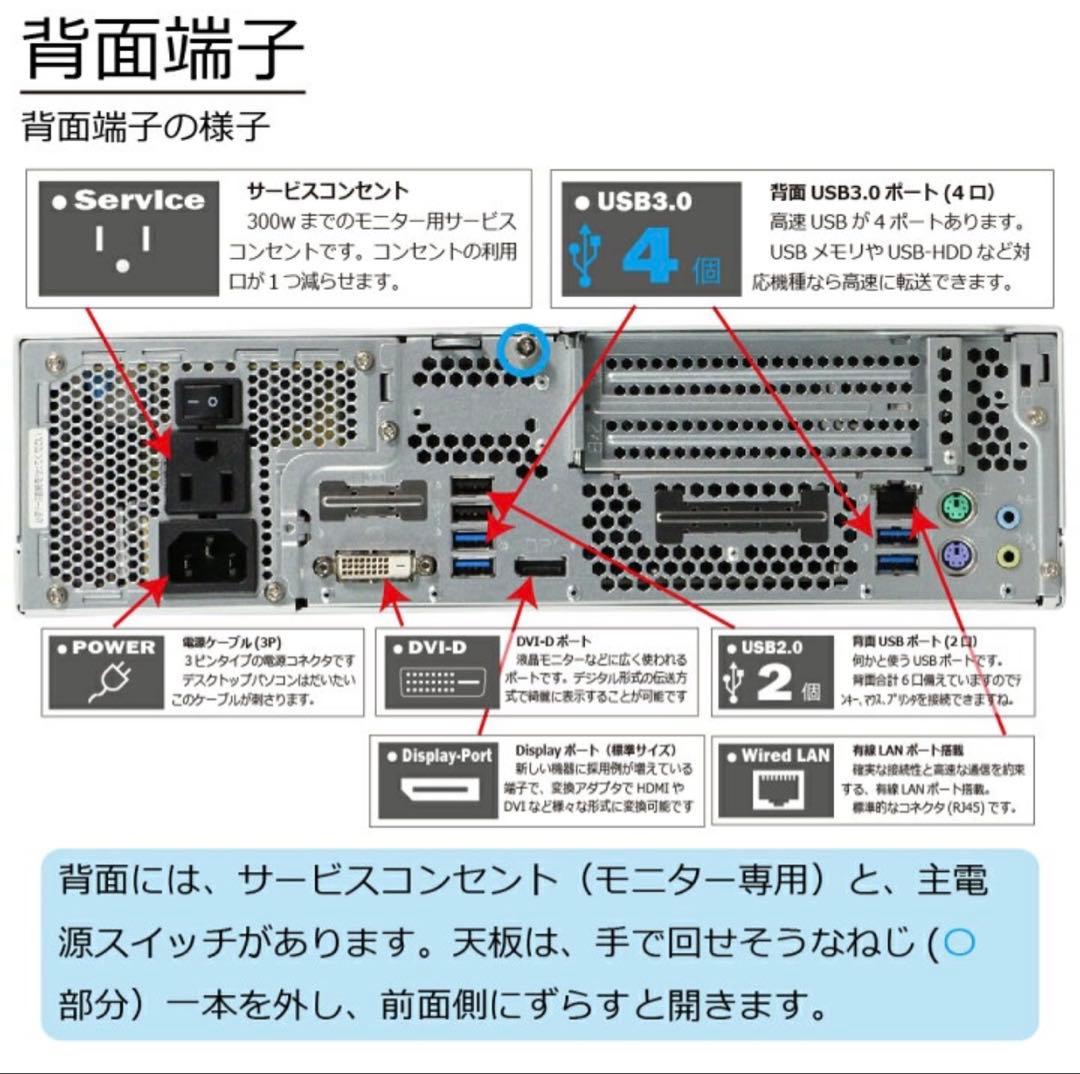 SSD480GB/ 高性能Core i5-7500/8GB/富士通 D587