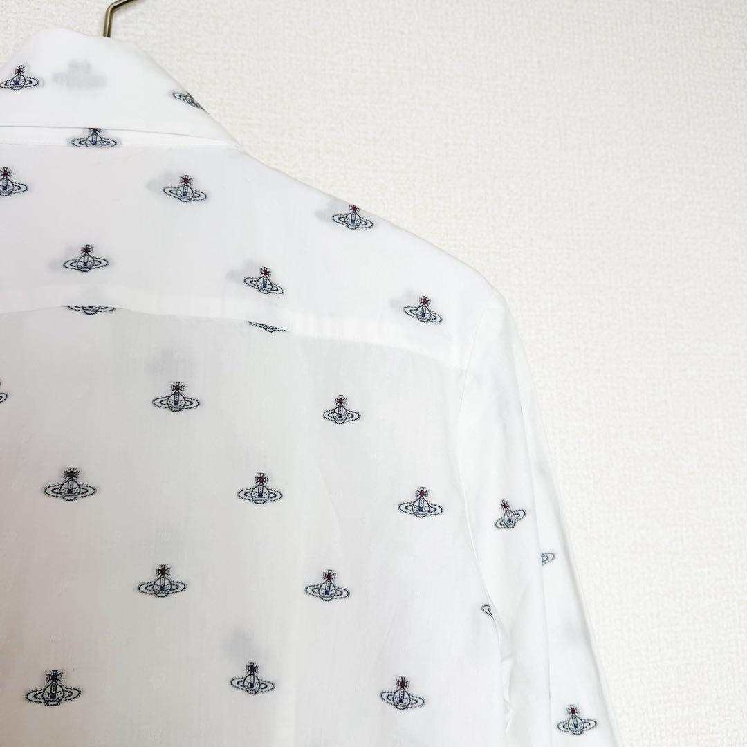 楽一番　ヴィヴィアンウエストウッド　総柄　オーブ　シャツ　丸襟