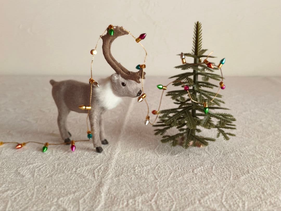 【まーちゃんさま】ornament ❀ * グレーのステキなトナカイさん