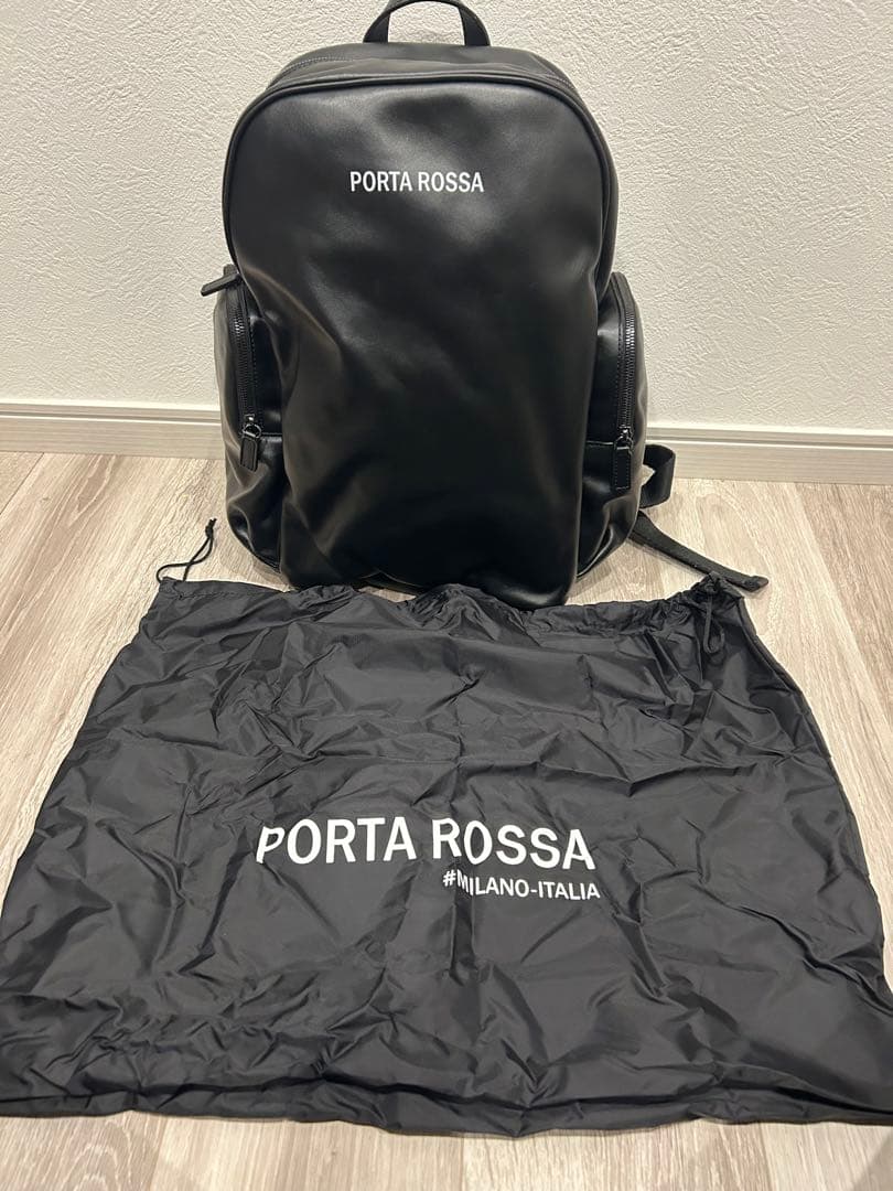【新品・未使用】PORTA ROSSA ブラックバックパック 定価88000円