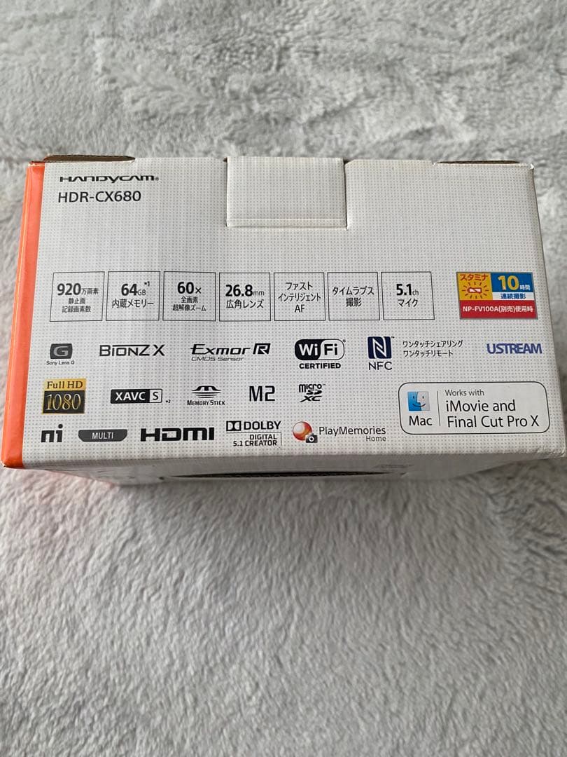 SONY HDR-CX680 ビデオカメラ 本体 レッド