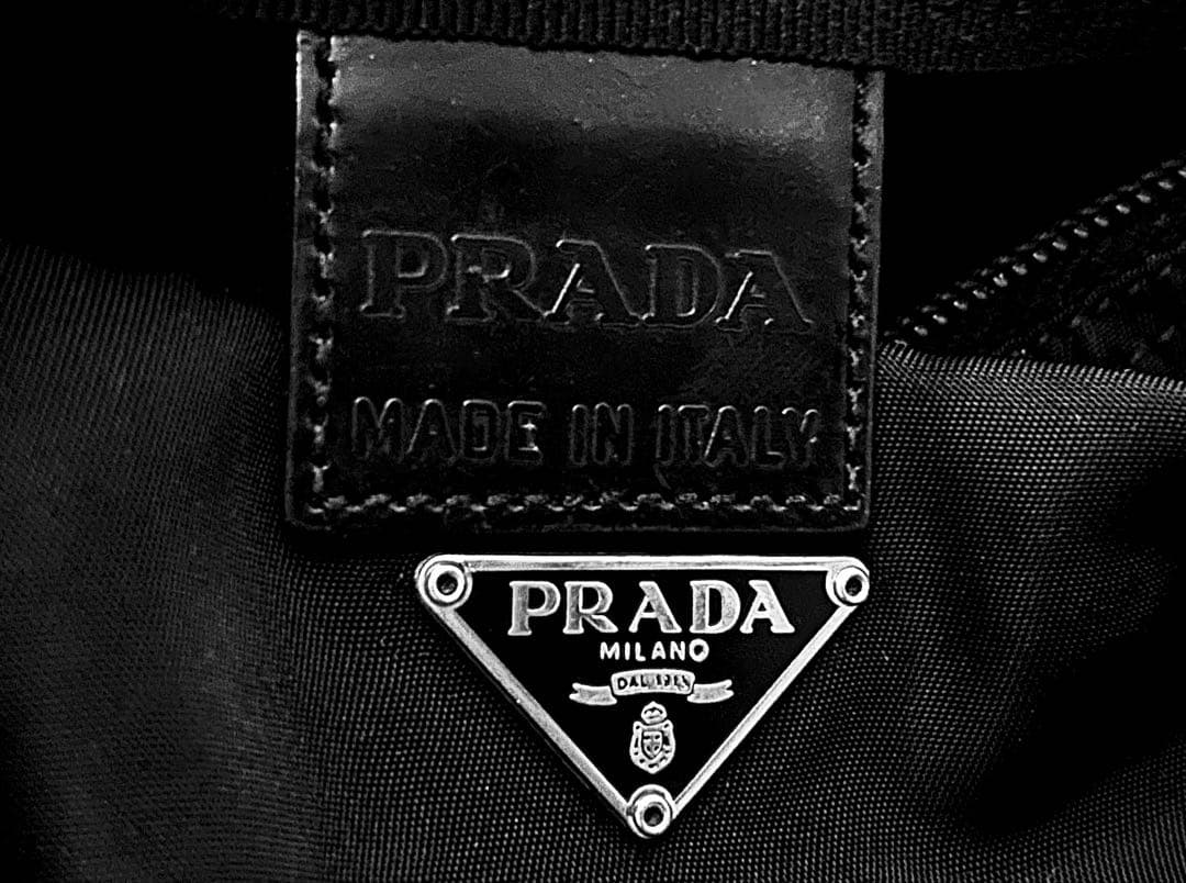 ◆ PRADA プラダ ナイロンxレザー ショルダー カメラ バッグ ポーチ 黒