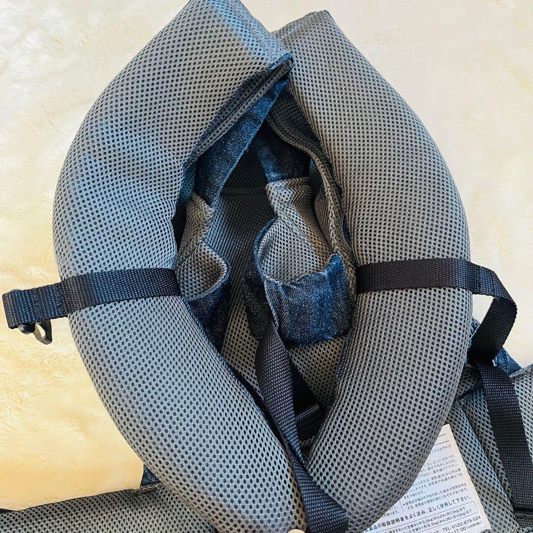 【美品✨】キューズベリー nico デニムオールメッシュ 抱っこ紐　腰パッド付き