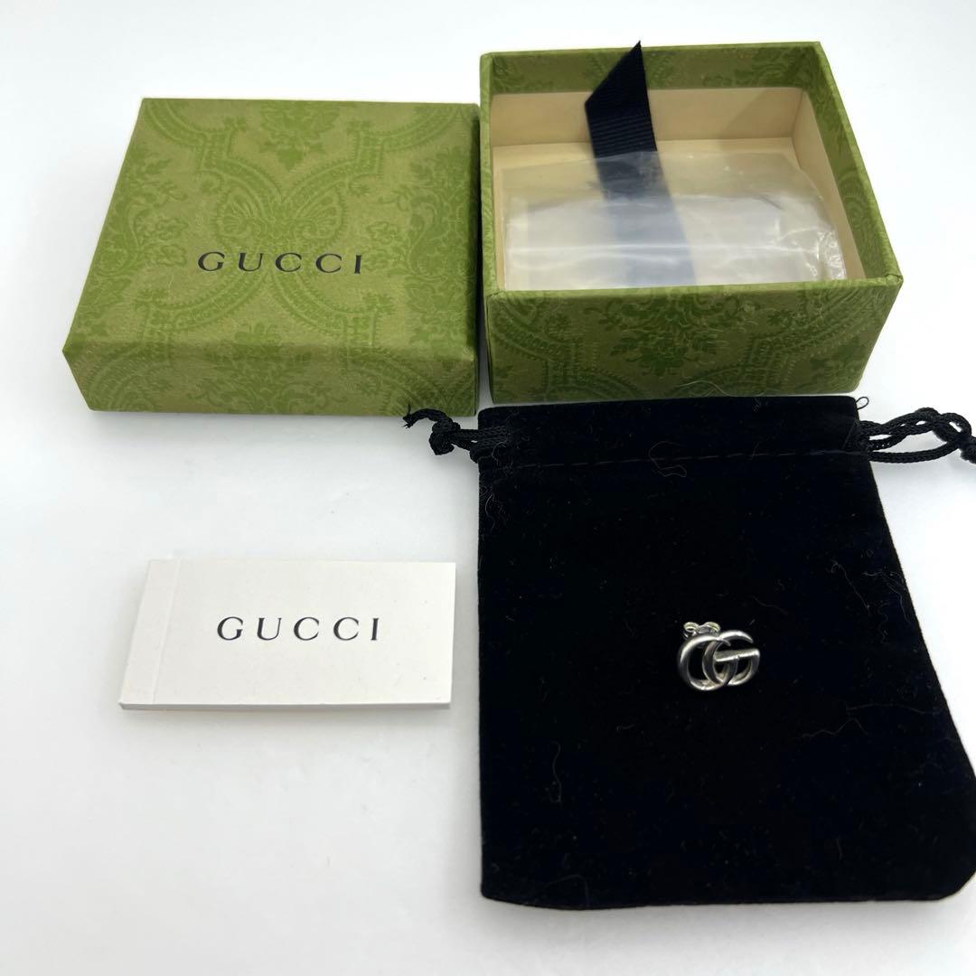GUCCI ダブルG スタッズ 片耳 ピアス 053361
