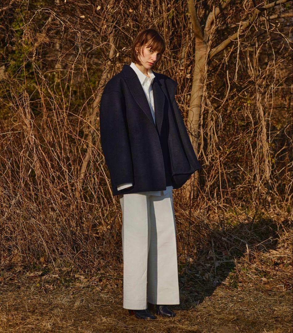 新品タグ付POSTELEGANT ポステレガント　ウールリバー ショートコート