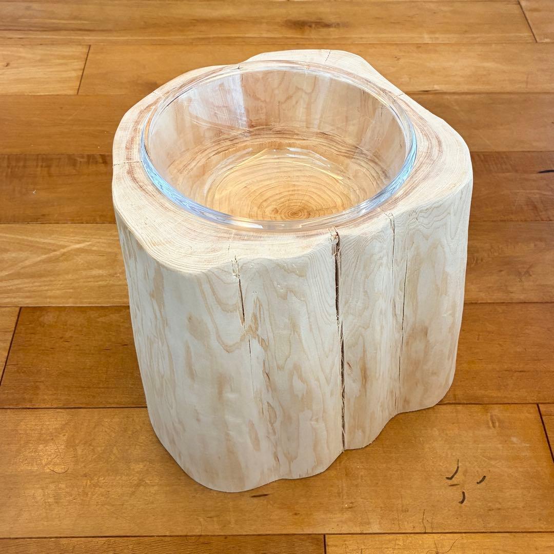 【Pet Table Hinoki】　犬用食器台　No.1327