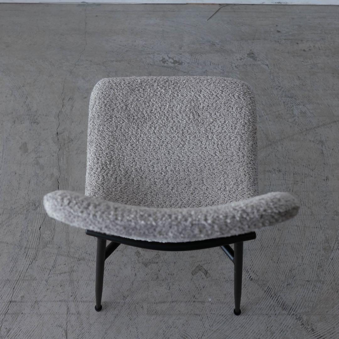 ライトグレー ファブリック ダイニングチェア