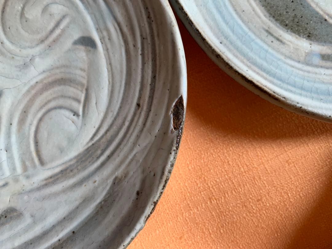 希少　島岡達三窯　刷毛目皿　5寸皿　銘々皿　6枚　在銘