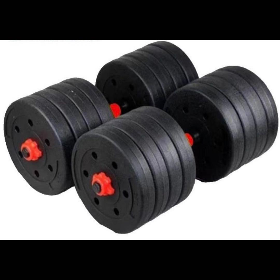 【合計50kg】バーベルにもなるダンベル｜25kg×2個セット 可変式｜A9