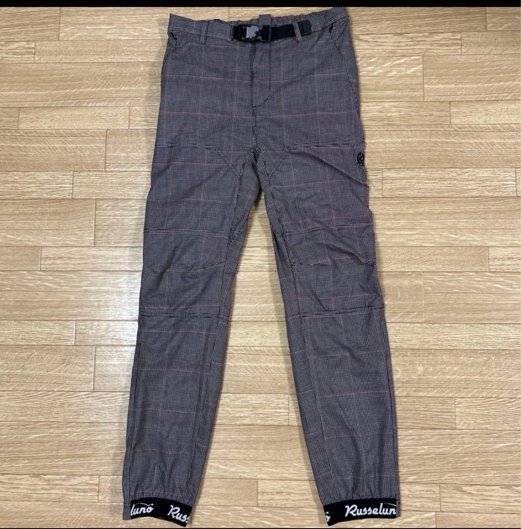 Russeluno チェック柄 スリムフィットパンツ
