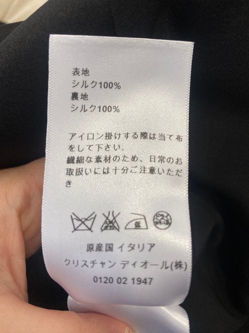 Christian Dior 黒ワンピース シルク100%