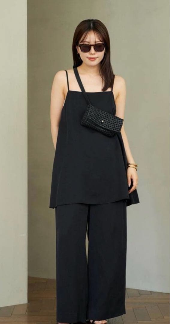 Plage プラージュ　fibril linen 混 キャミソール☆ブラック