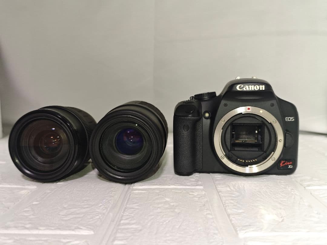 Canon EOS Kiss X2 デジタル一眼レフズ2本付き