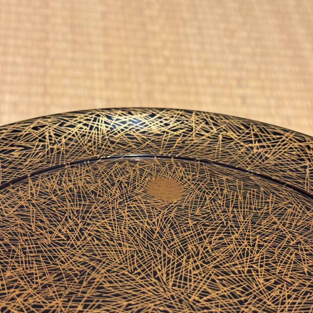 高麗屋謹製 松葉蒔絵 小高月 共箱 菓子器 高杯 美品