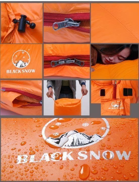 ★SALE★　高級ダウン使用　マミー型　寝袋 ダウンシュラフ　700g　ブルー