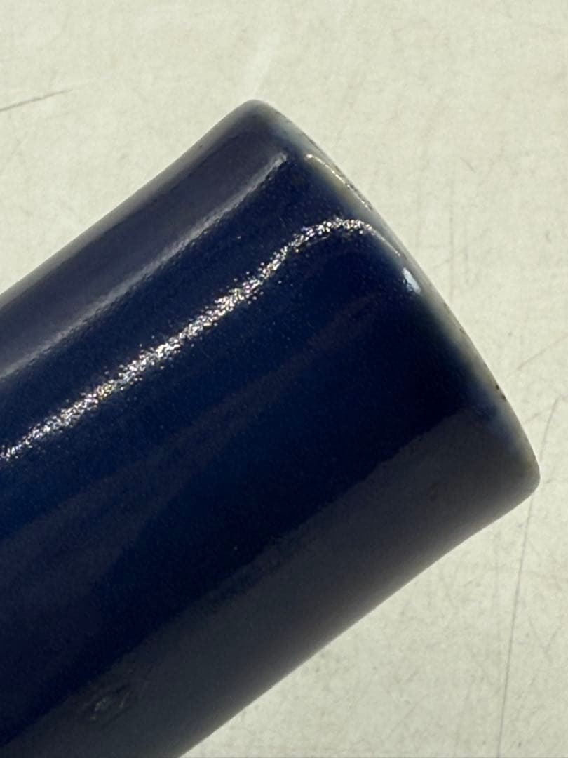 瑠璃釉　香筒　足付　霽藍　茶道具　送料込み251027