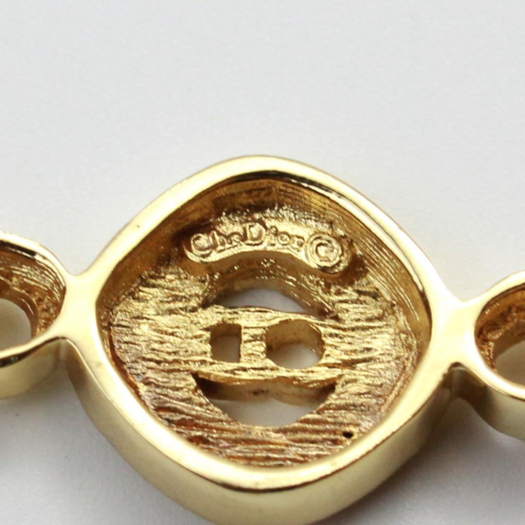 美品 Dior ディオール CD ロゴ ラインストーン ゴールド ブローチ