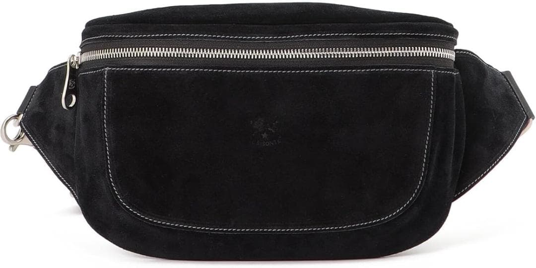 国内正規品 限定 IL BISONTE スエードレザー バムバッグ ボディー