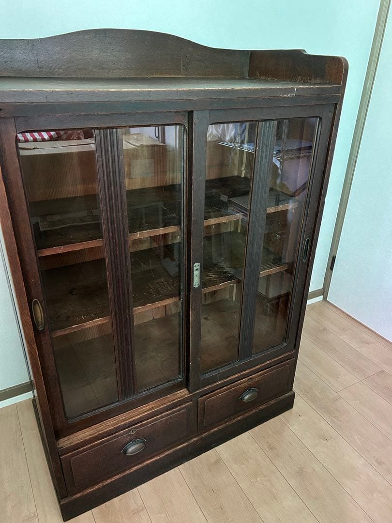 お値下げしました！アンティーク　家具　戸棚　本棚　昭和レトロ