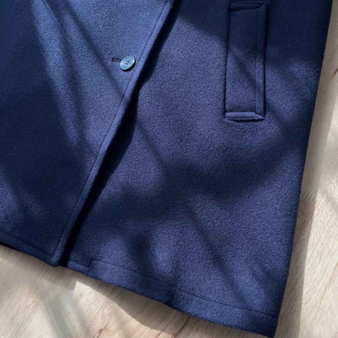 【2023AW】relume 尾州ウールスーパー100モッサスタンドコート 紺