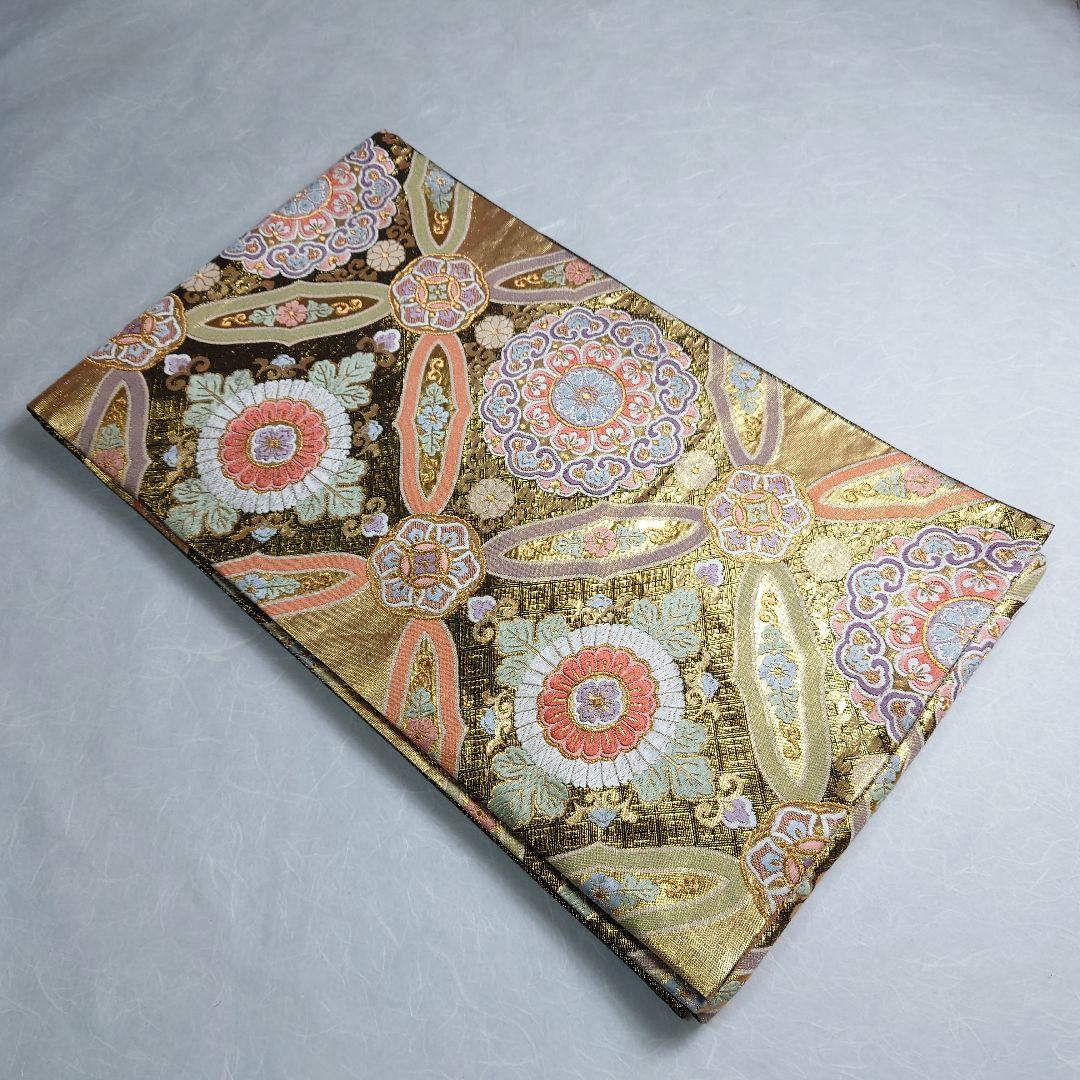 正絹 袋帯 六通柄 三越誂製 正倉院図案 高級 振袖 極上 逸品