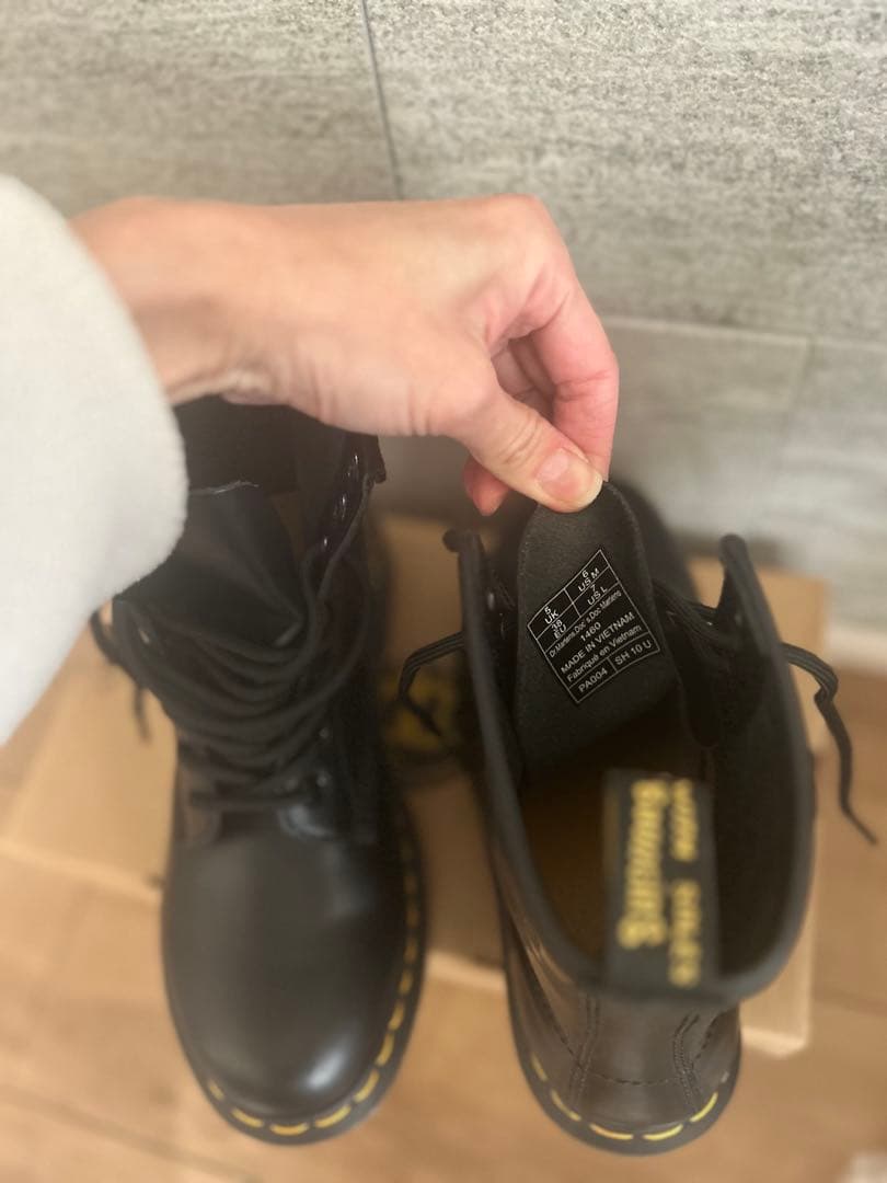 Dr. Martens ブラック レースアップ　ハイカットブーツ