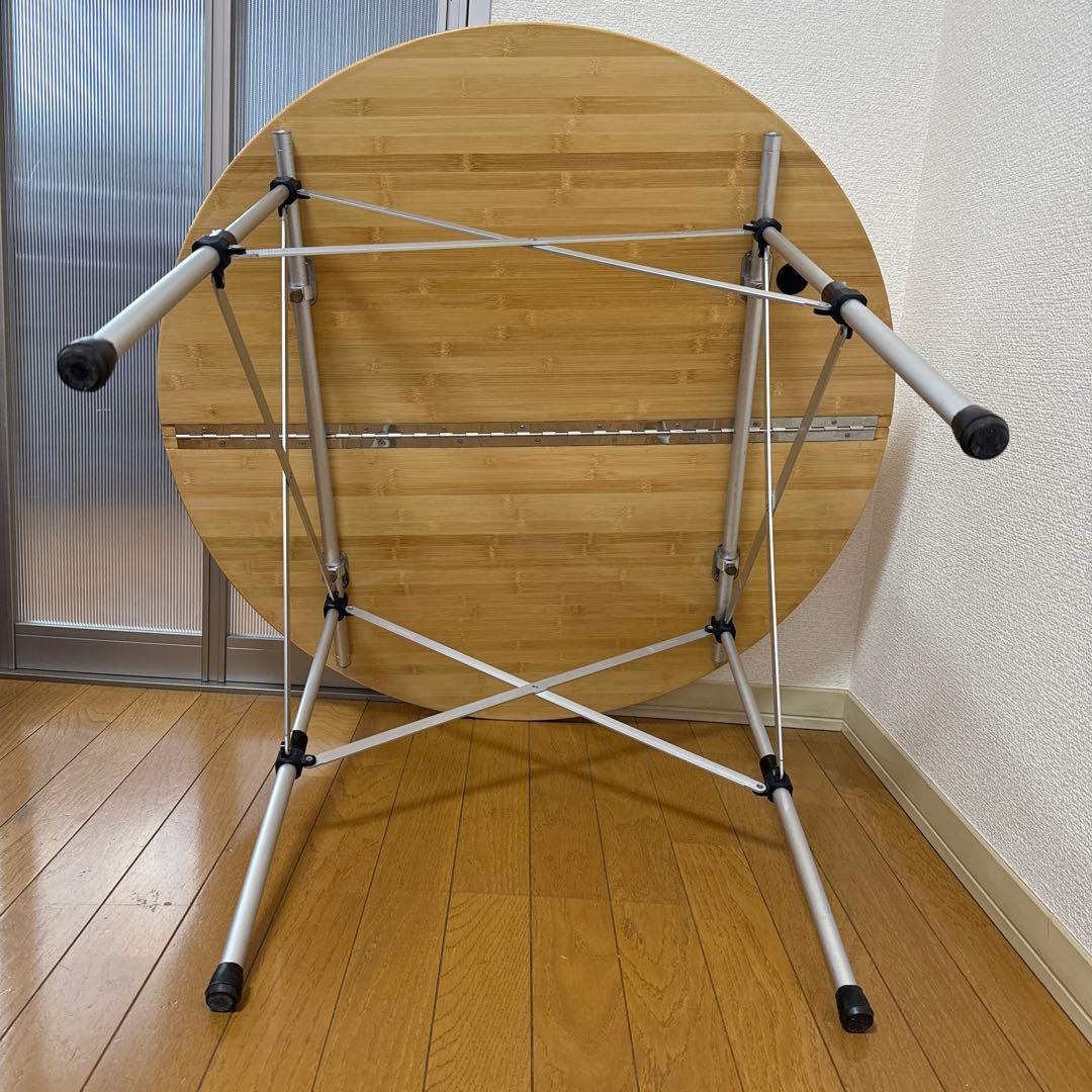 廃盤希少品☆【スノーピーク】ローテーブルラウンド 竹　LV-242 高さ調整可能