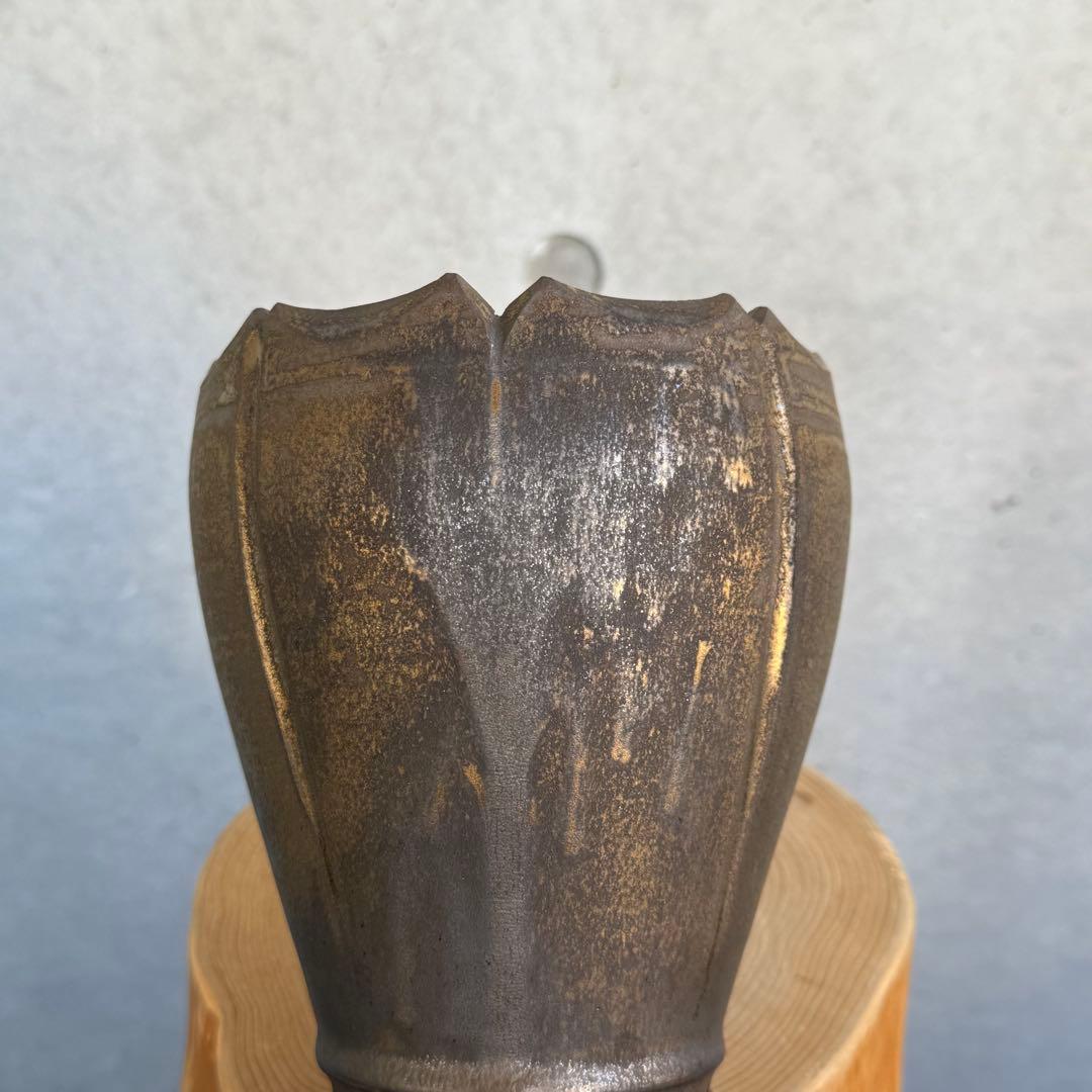 新里竜子 鶴仙園 陶器鉢 植木鉢