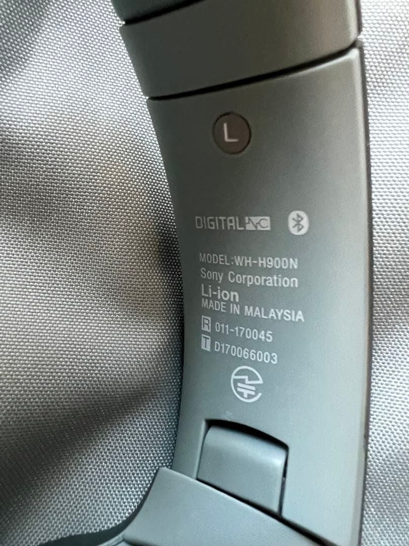 SONY WH-H900N ワイヤレスヘッドセット グレー 収納袋付き