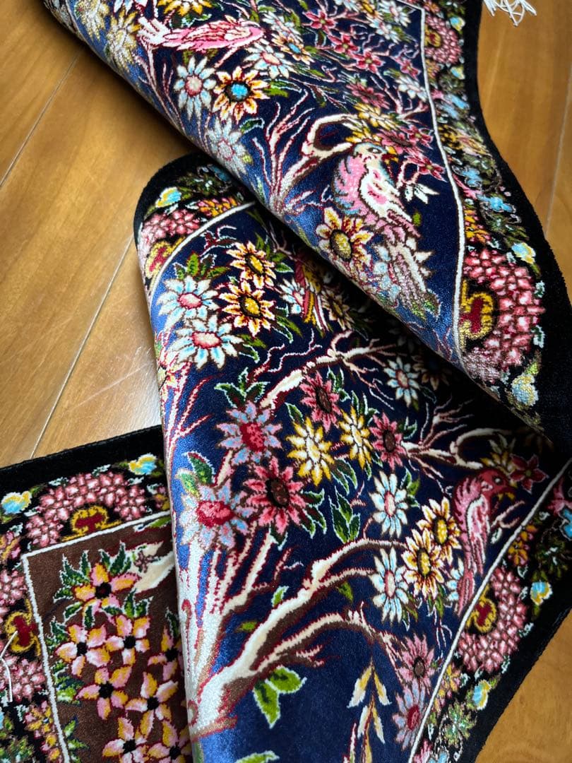 h*i様 最高級ペルシャ絨毯 シルク イラン産 クム 30×90cm 610万ノ