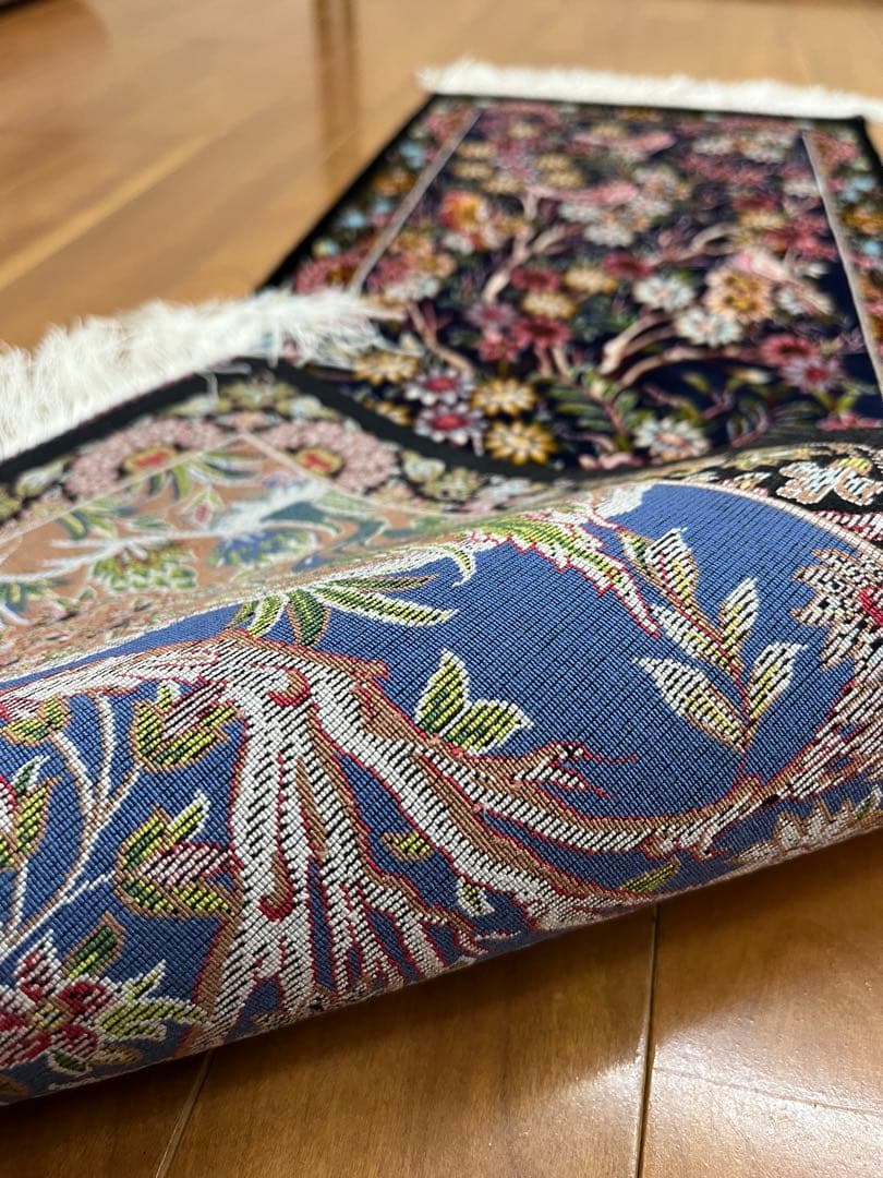 h*i様 最高級ペルシャ絨毯 シルク イラン産 クム 30×90cm 610万ノ