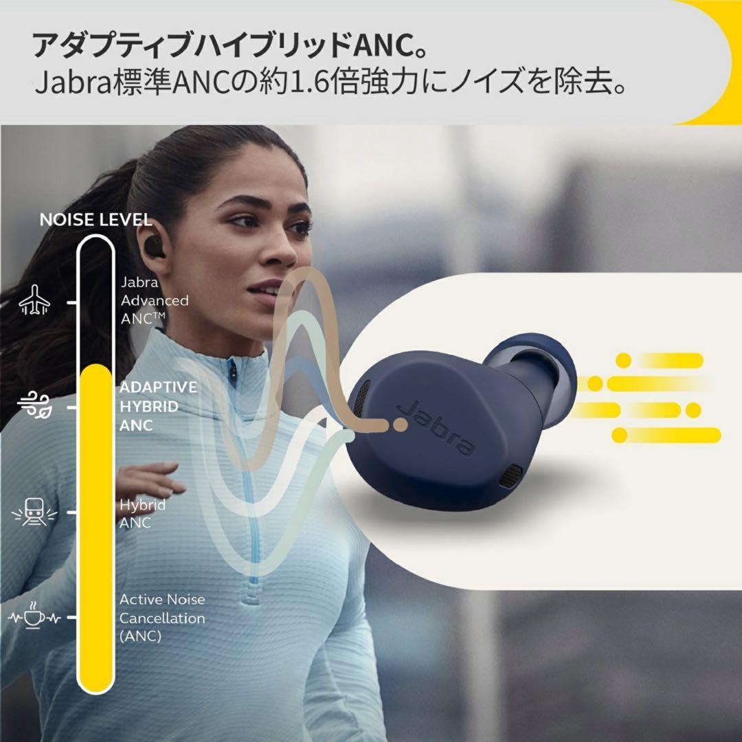 Jabra Elite 8 Active ハンズフリーイヤホン ネイビー