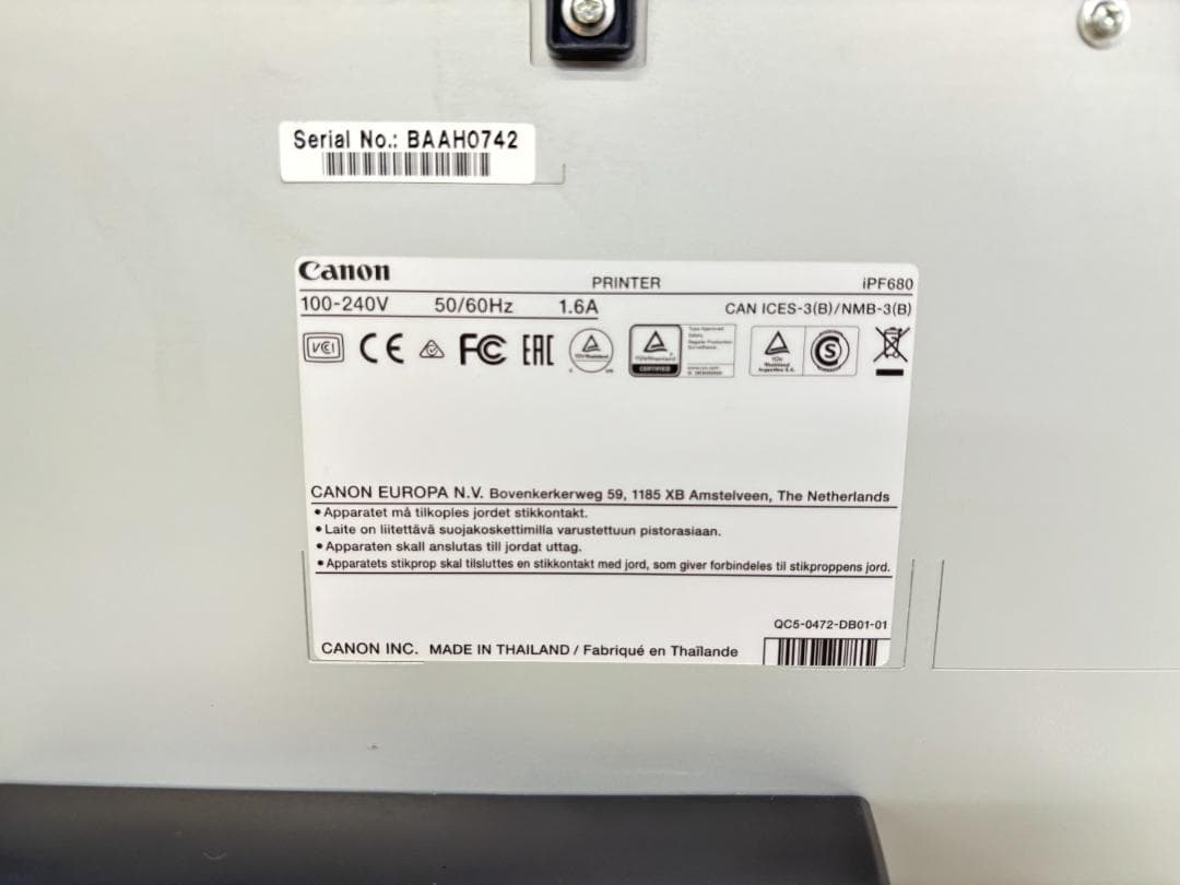 【訳あり品】CANON　大判プリンター(IPF680)　オプション付