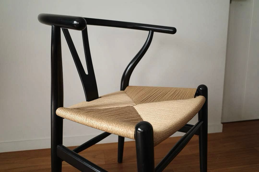 極美品【ヴィンテージ yチェア】ブラック（艶あり） 日本サイズ