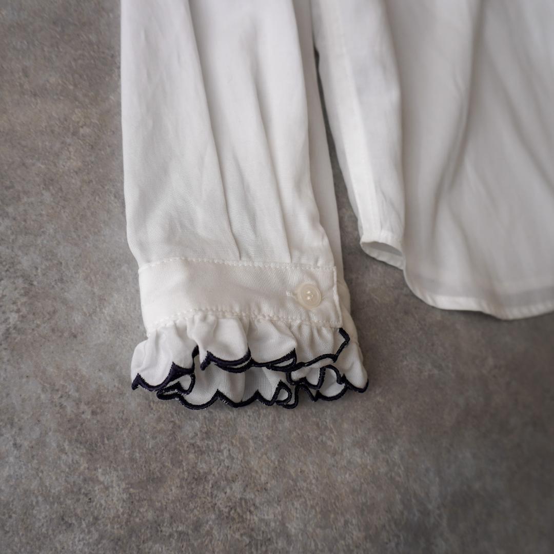 SINME スカラエンブロイダリーシャツ M 洗える ウォッシャブル