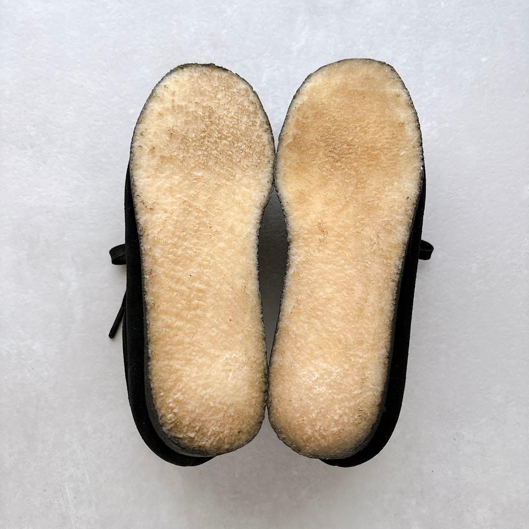 クラークス　ワラビー　ブラックスエード　23.5