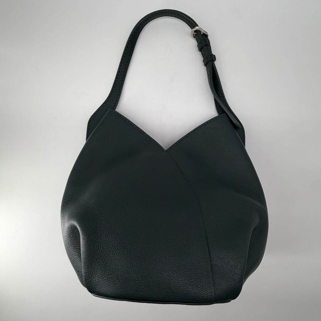 17084✨マザーハウス ミズバショウ レザー ワンショルダーバッグ グリーン