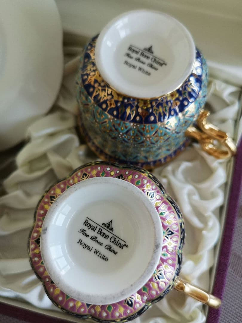 タイ ベンジャロン ハンドメイド 2脚セット