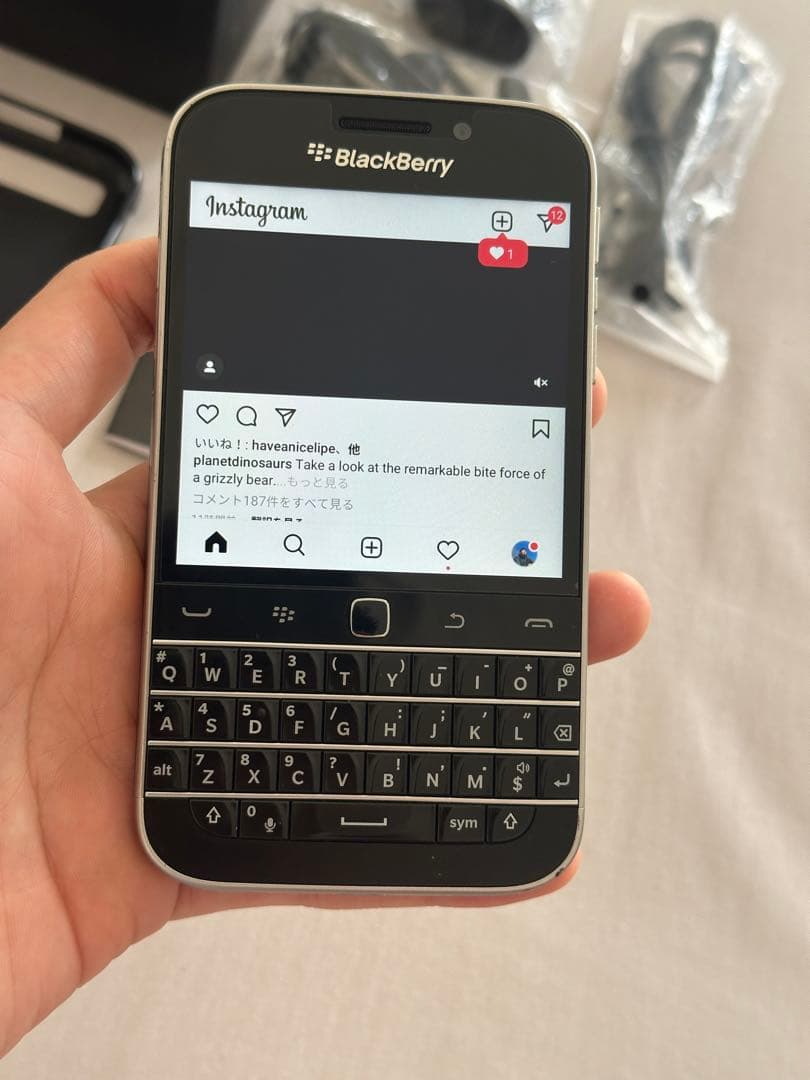 超美品ブラックベリーQ20ブラックフルセット