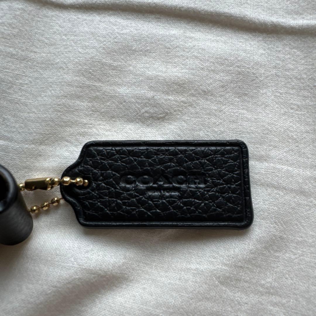 COACH ブラック レザー ボディバッグ
