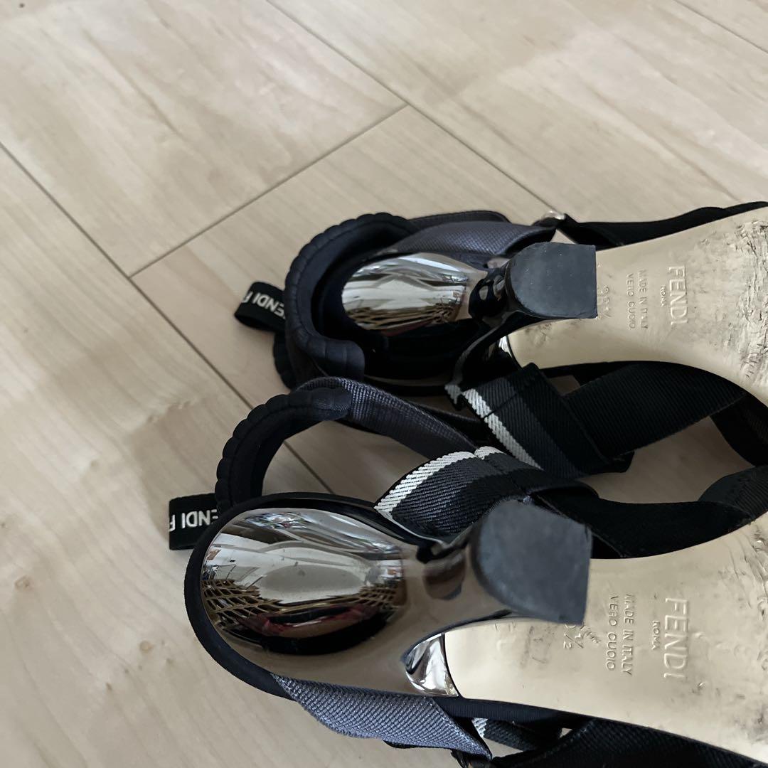 フェンディ　FENDI コリブリ　パンプス　ブラック　メッシュ　36 1/2