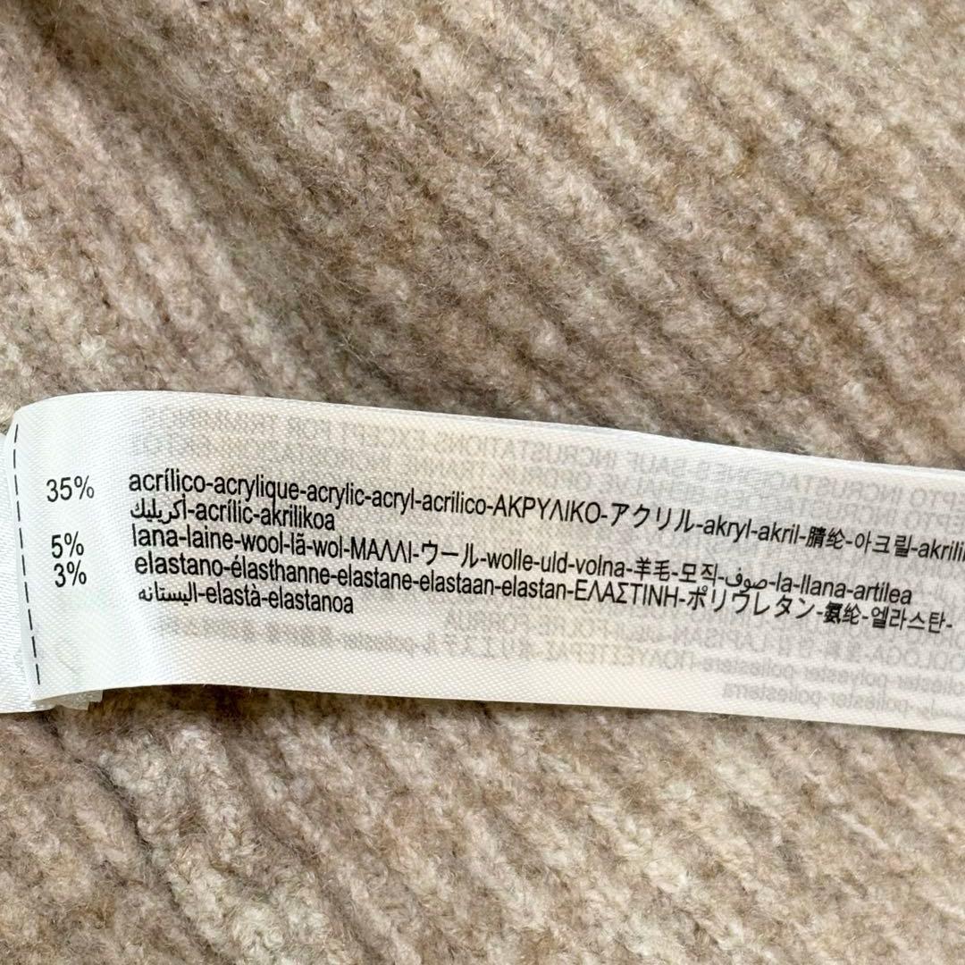 美品 ZARA ザラ コントラスト フェイクパール ニット コート カーディガン