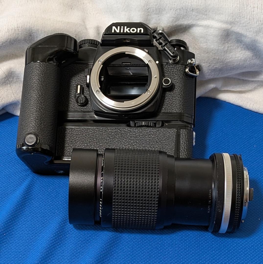 美品 Nikon FM2 黒色 確認済 35-105mm+MD-12+MF-12