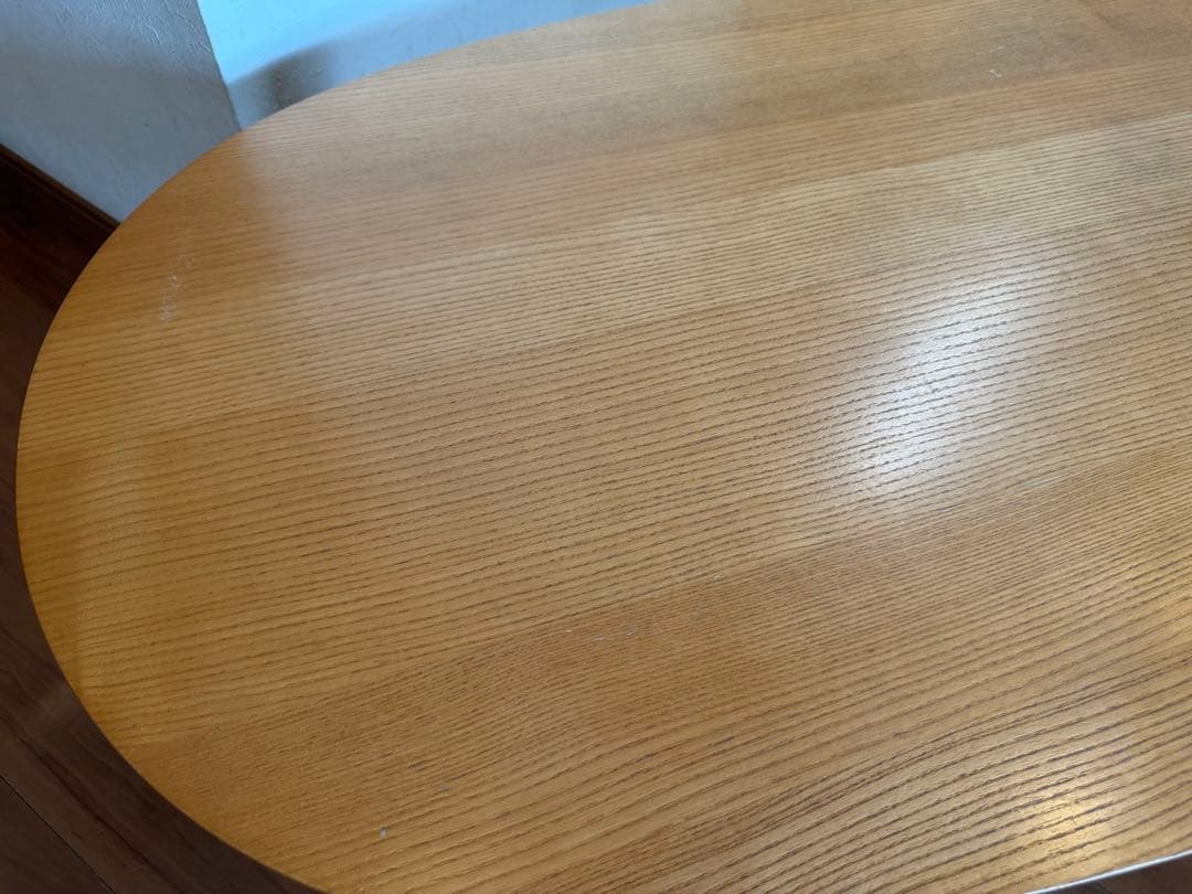 ★うさしのページ【状態良】無印こたつテーブルにもなる楕円形テーブル★