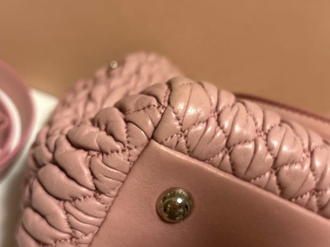 miumiu ナッパクリスタル バッグ ピンク