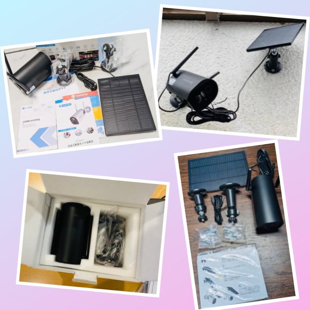 ❤2K/300万超高画素❣音光威嚇・完全無線・遠隔操作OK♪❤防犯カメラ