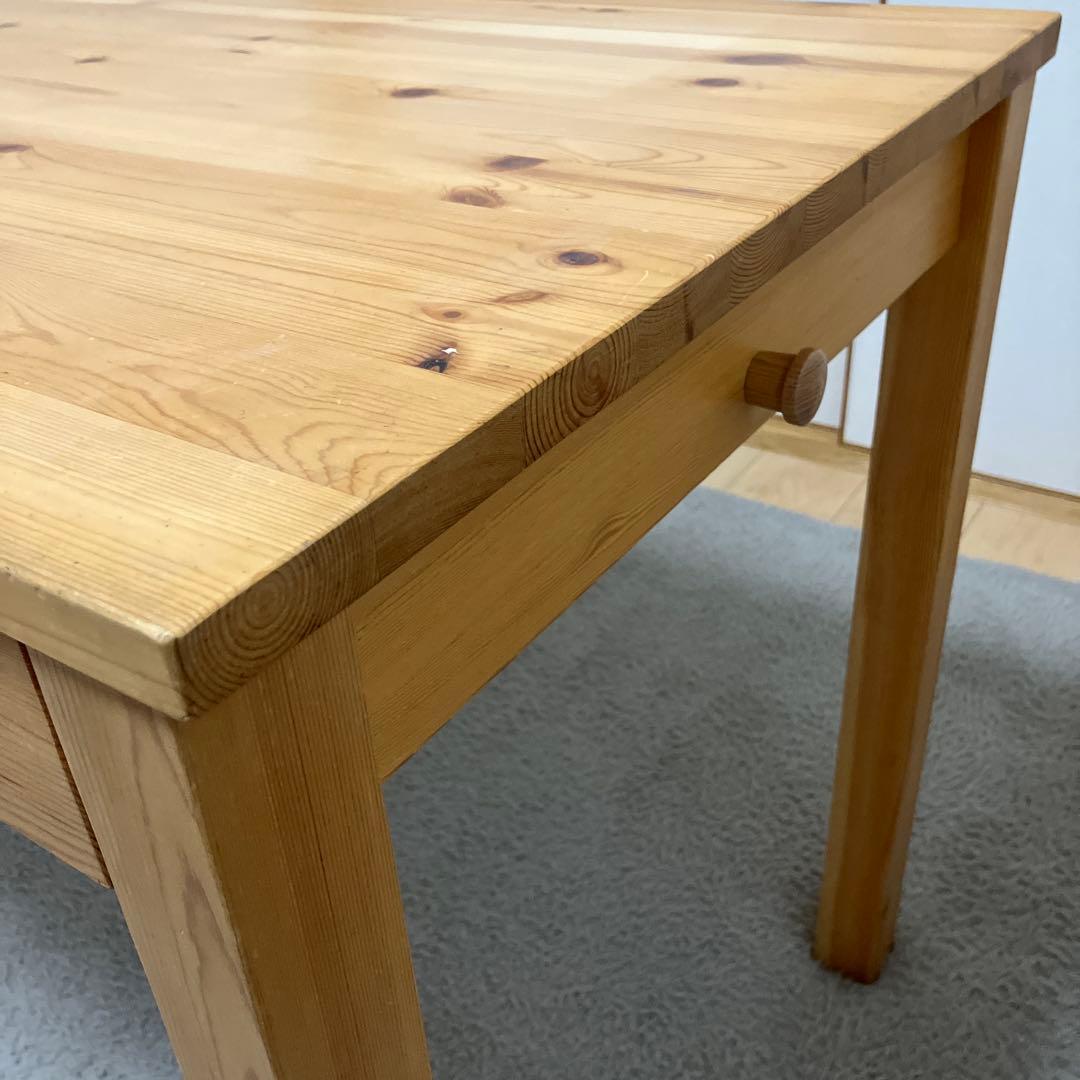 無印良品　学習机　パイン材　パソコンディスク